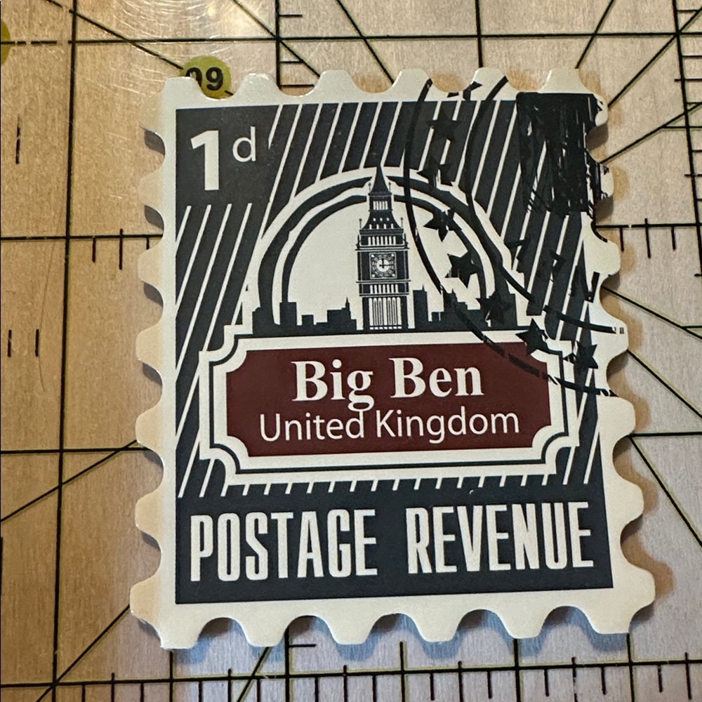 NEW Travel Big Ben UK Stamp Waterproof Vinyl Sticker